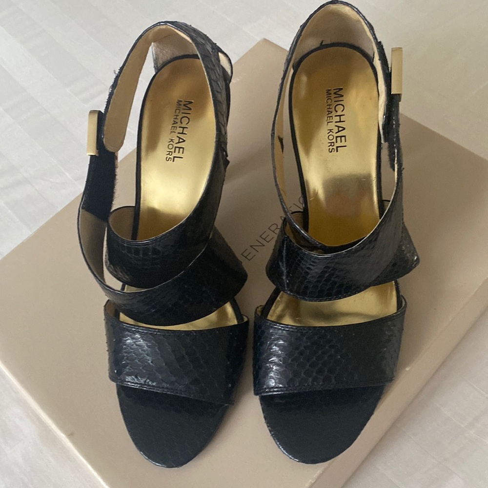 Michael Kors snake skin sandals size 9